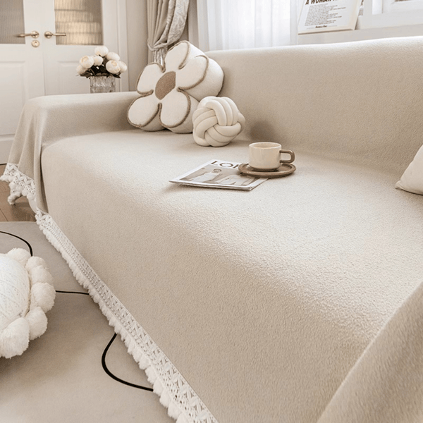 Elegance Chenille Sofa Cover :[EM-SC-32] (Caramel)