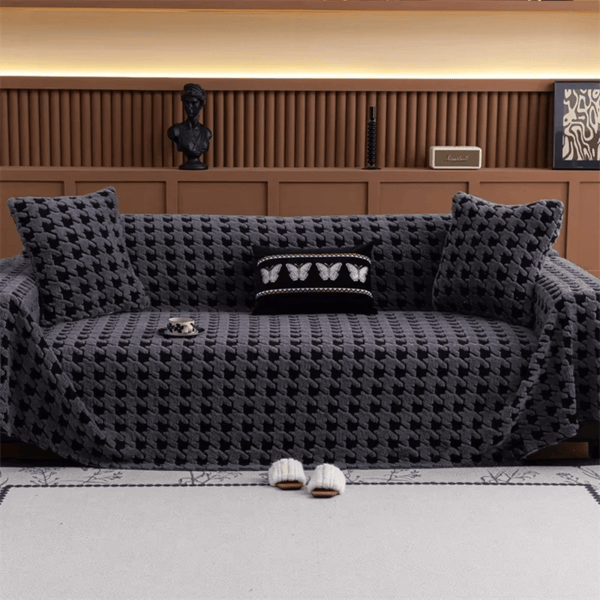 Luxurious Jacquard Sofa Cover (Grey) : [EM-SC-33]