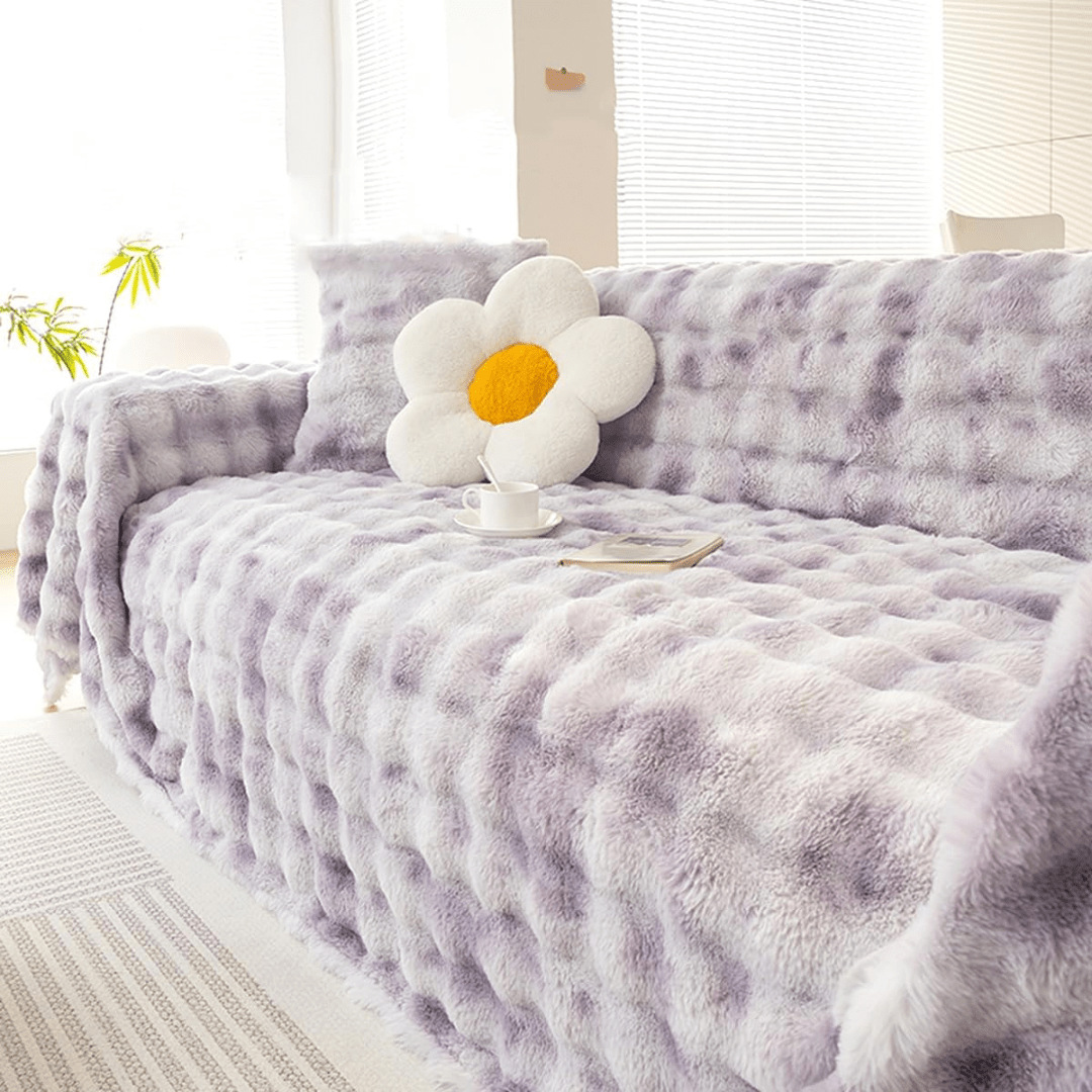 Elegance Chenille Sofa Cover :[EM-SC-23] (Purple)