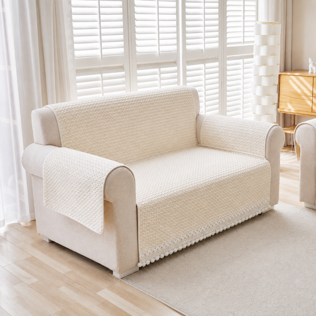Premium Textured Chenille Sofa Protector Cover(EM-SCN007)