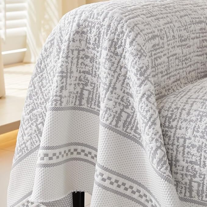 Luxury Chenille Sofa Cover (Grey) : [EM-SC-34]
