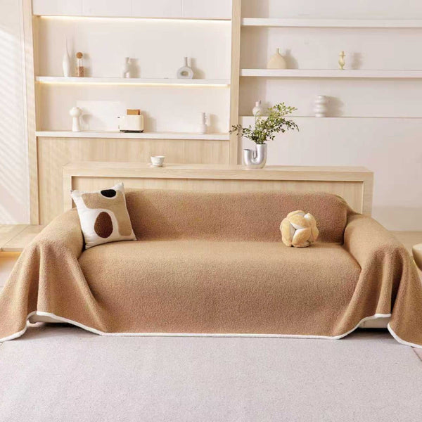 Brown Elegance Chenille Sofa Cover : [EM-SC-44]