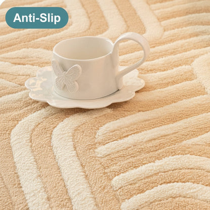 Khaki Elegance Chenille Sofa Cover : [EM-SC-39]