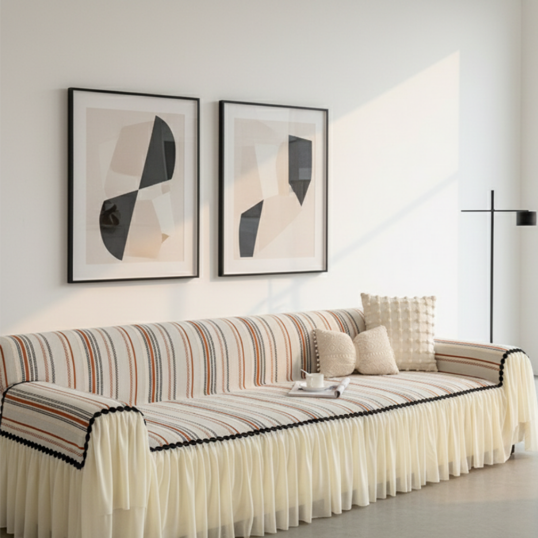 Elegance Chenille Orange Sofa Cover : [EM-SC-42]