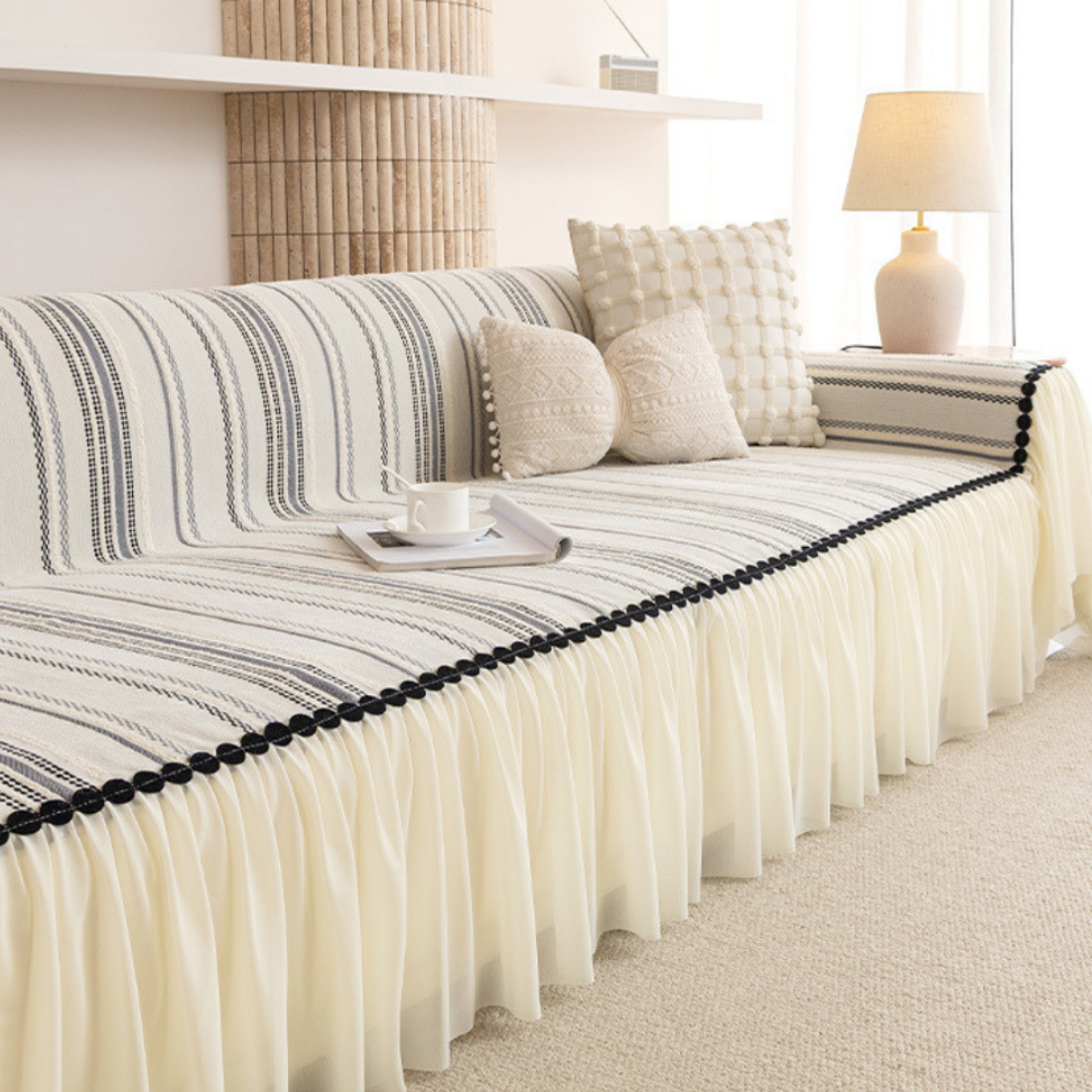 Elegance Chenille Grey Sofa Cover : [EM-SC-42]