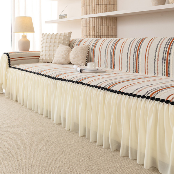 Elegance Chenille Orange Sofa Cover : [EM-SC-42]