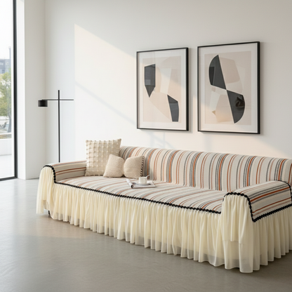 Elegance Chenille Orange Sofa Cover : [EM-SC-42]