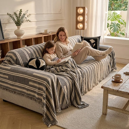 Grey Elegance Chenille Sofa Cover : [EM-SC-47]